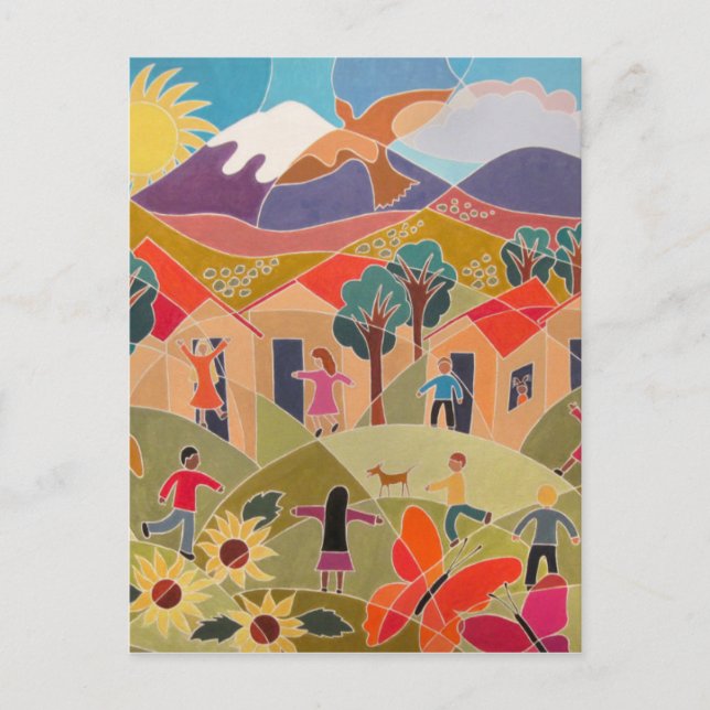 Es braucht ein Dorf Postkarte (Vorderseite)