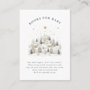 Es braucht ein Dorf Schnee Whimsical Baby Shower Begleitkarte