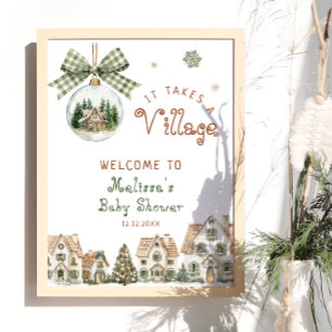 Es braucht ein Dorf Weihnachtsdusche Willkommen Poster