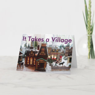 Es braucht ein Dorf Weihnachtskarte Feiertagskarte