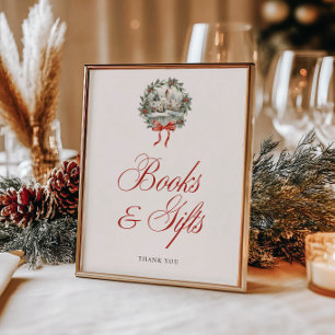 Es braucht ein Dorf Winter-Baby-Shower-Bücher-Gesc Poster