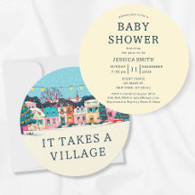 Es braucht ein Dorf Winter Neutrale Babyparty