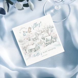 Es braucht eine Blue Boy Stork Baby Dusche Serviette