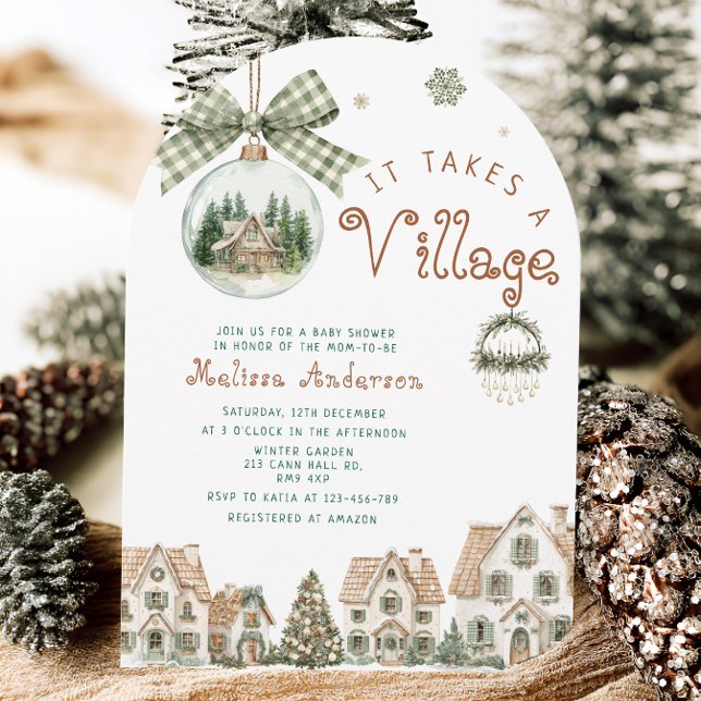 Es braucht eine neutrale Babydusche für das Dorfge Einladung (Von Creator hochgeladen)