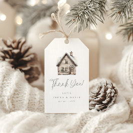 Es braucht eine Village Baby Dusche Geschenkanhänger