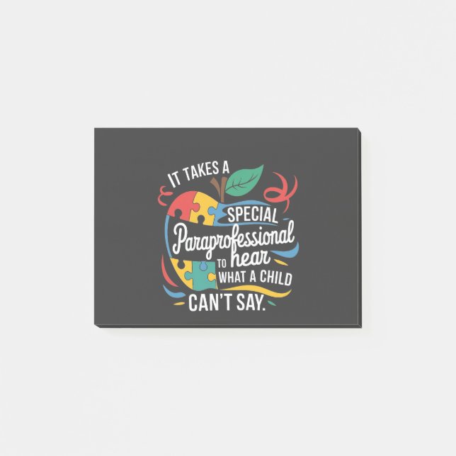 Es braucht einen Paraprofi, was für ein Kind zu hö Post-it Klebezettel (Vorderseite)
