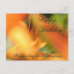Es braucht lange, um jung zu werden. postkarte