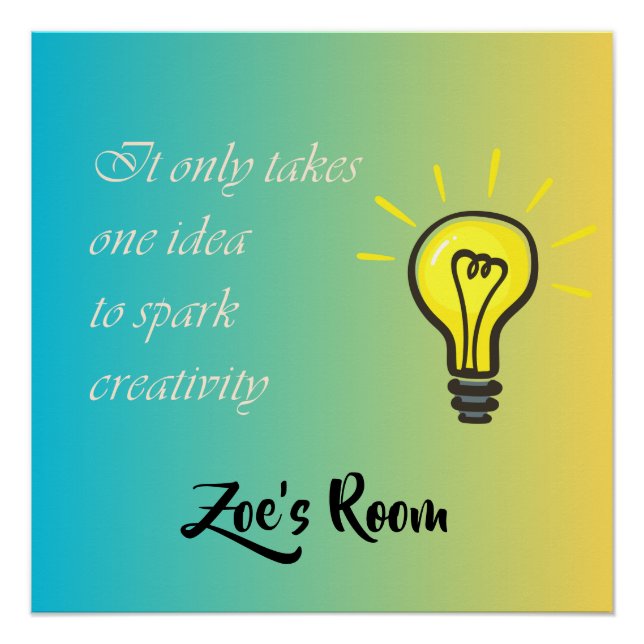 Es braucht nur eine Idee - bearbeitbare Bezeichnun Poster (Vorderseite)