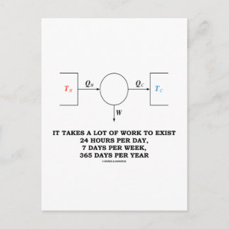 Es braucht viel Arbeit (Thermodynamik) Postkarte