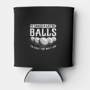 Es braucht viele Bälle, um so zu Golf zu spielen,  Dosenkühler