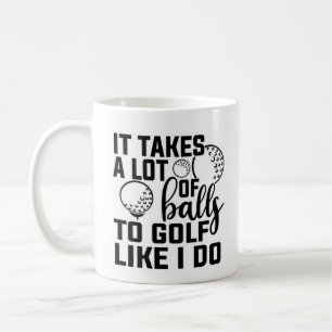 Es braucht viele Bälle zum Golf wie ich Kaffeetasse