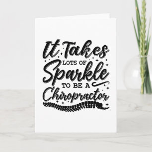 Es braucht viele Sparkle Chiropraktor Chiropraktik Karte