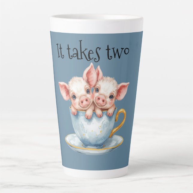 Es braucht zwei Teacup-Ferkel Milchtasse (Vorderseite)