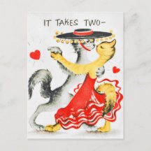 Es braucht zwei zum Tango-Katzen-Tanz Valentinstag