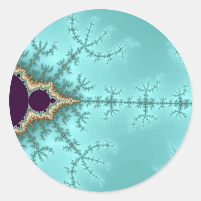 Es breitet sich aus - Fraktal Runder Aufkleber (Vorderseite)