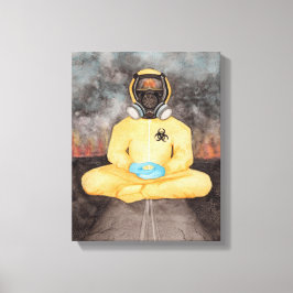 Es Burn Quarantine Yoga Hazmat Anzug Canva beobach Leinwanddruck