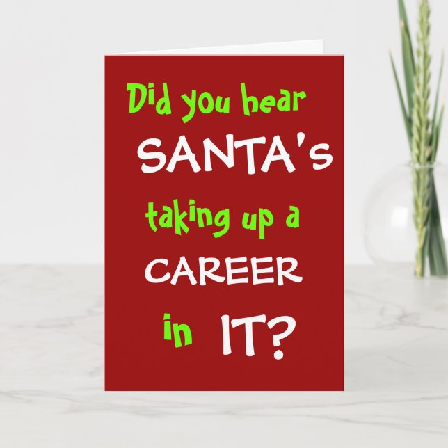 ES Computer-Weihnachtskarten-lustiger rechnenwitz Feiertagskarte (Vorderseite)