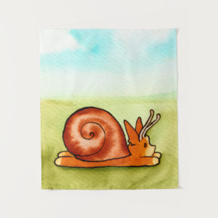 Es-Corg-O Snail Corgi Wassercolor Wandteppich