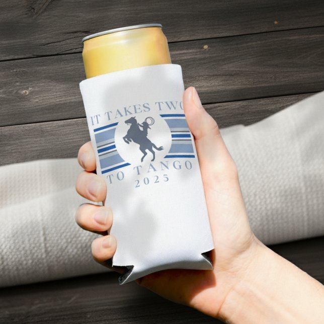 Es dauert zwei bis Tango - Western Junggeselinnen- Selters Dosenkühler (Get ready to wrangle up some fun with this stylish It Takes Two to Tango bachelorette design! )