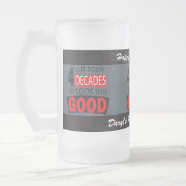 Es dauerte 4 Jahrzehnte, um dieses Gute auszusehen Mattglas Bierglas