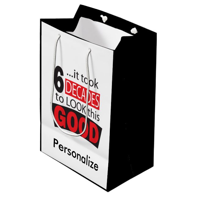 Es dauerte 6 Jahrzehnte, um dieses Good| 60. Mittlere Geschenktüte (Vorderseite Schrägansicht)