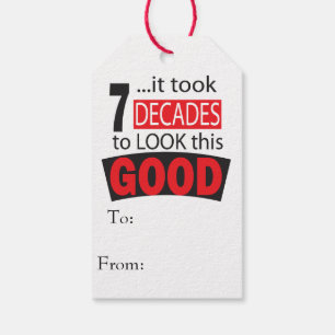 Es dauerte 7 Jahrzehnte, um dieses GOOD  70. Geschenkanhänger