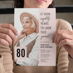 Es dauerte 80 Jahre, um so gut auszusehen Foto Geb Einladung