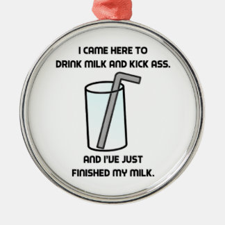 ES drängt Getränk-Milch Silbernes Ornament