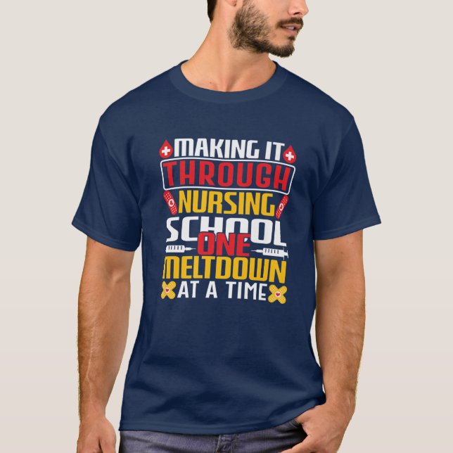 Es durch die Krankenschule zu schaffen, eine Melze T-Shirt (Vorderseite)