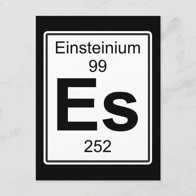 Es - Einsteinium Postkarte (Vorderseite)
