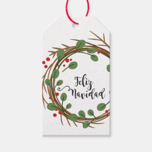 Es etikettiert Karte krönt frohes Weihnachten Geschenkanhänger