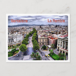 ES Europe - Spanien - Barcelona la Rambla - Postkarte