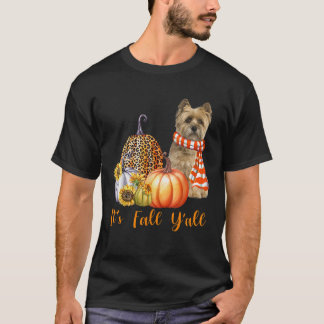 Es fällt Y all Cairn Terrier Dog Leopard Pumpkin T-Shirt