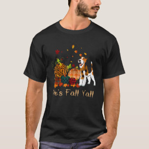 Es fällt Y all Fox Terrier Pumpkin Dog Thanksgivi T-Shirt
