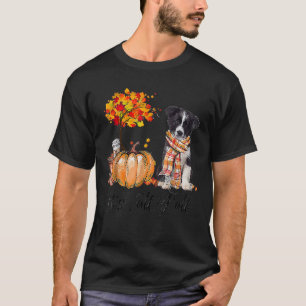 Es fällt Y alle Grenze Collie Pumpkin Dog Herbst H T-Shirt