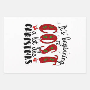 Es fängt an, viel wie Weihnachten zu kosten Geschenkpapier Set