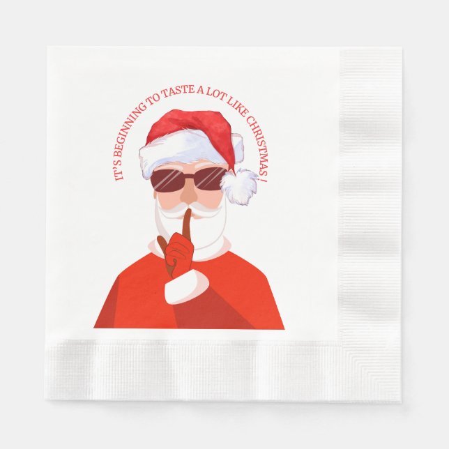 Es fängt an, wie Weihnachten zu schmecken Serviette (Vorderseite)