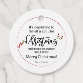 Es fängt an, wie Weihnachtsmarken zu riechen Geschenkanhänger