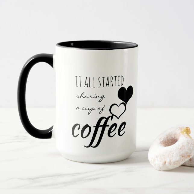 Es fing alles an, eine Tasse Kaffee zu teilen (Mit Donut)