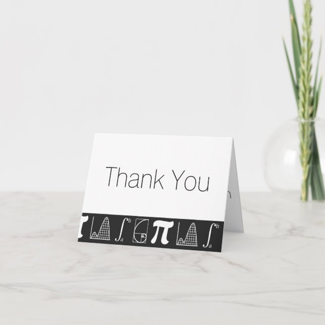 Es fügt oben im Schwarzen dankt Ihnen zu kardieren Dankeskarte (Vorderseite)