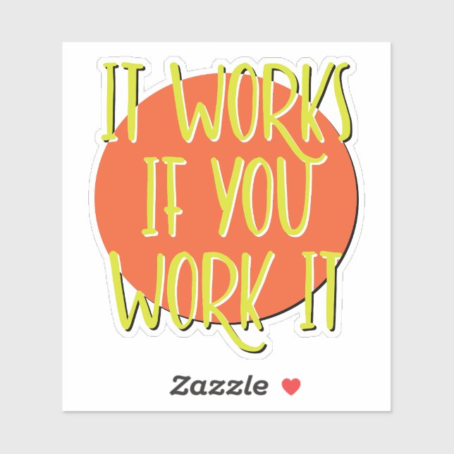 Es funktioniert, wenn Sie es 12-Stufen-Slogan arbe Aufkleber (Blatt)