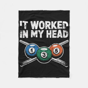 Es funktionierte in meinem Kopf Billard Pool Spaß Fleecedecke
