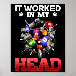 Es funktionierte in meinem Kopf I Funny Pool Billa Poster