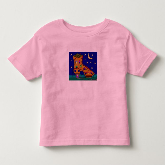 Es gab eine alte Dame, die in einem Schuh lebte Kleinkind T-shirt (Vorderseite)