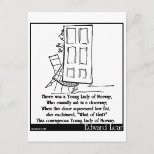 Es gab eine junge Lady aus Norwegen Postkarte