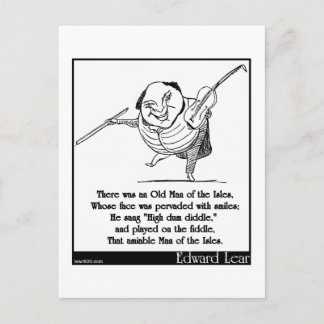 Es gab einen alten Mann der Isles Limerick Postkarte