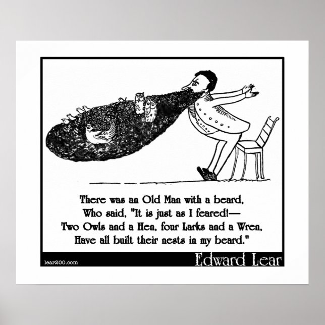 Es gab einen alten Mann mit Bart Poster (Vorne)
