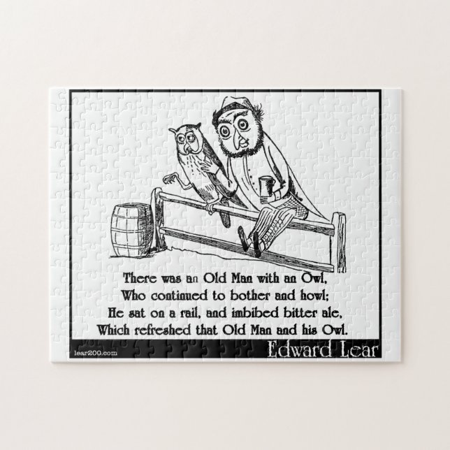Es gab einen alten Mann mit einer Eule Puzzle (Horizontal)