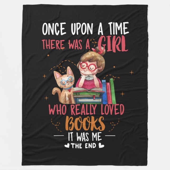 Es gab einmal ein Mädchen, das wirklich Bücher mac Fleecedecke (Vorderseite)