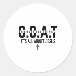 Es geht alles um Jesus, macht den Himmel voll Gott Runder Aufkleber
